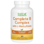 Super Nutrition, Complexe complet de vitamines B avec L-méthylfolate, biotine, acide pantothénique, niacine et vitamine B12