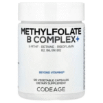 Codeage, Complexe+ de méthylfolate et de vitamines B, 120 capsules végétales