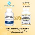 California Gold Nutrition, Complexe de vitamines B haute efficacité avec chlorhydrate de thiamine, niacine, acide pantothénique et inositol, 90 capsules végétales – Image 3